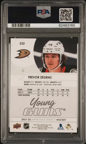 2021-2022 Upper Deck Trevor Zegras back