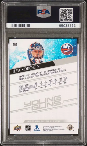 2020 Upper Deck Ilya Sorokin back