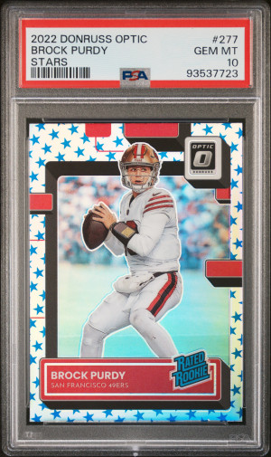 2022 Panini Donruss Optic Brock Purdy Stars front