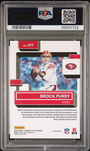 2022 Panini Donruss Optic Brock Purdy Stars back
