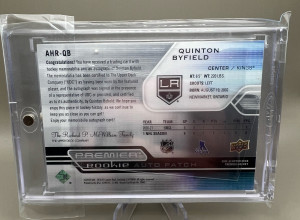 Quinton Byfield Premier RPA /99 back