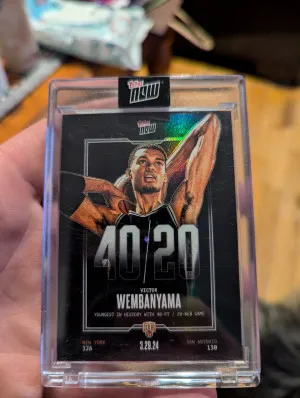 Topps Now Victor Wembanyama 40/20 front