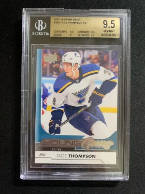 Tage Thompson Young Guns BGS 9.5 front
