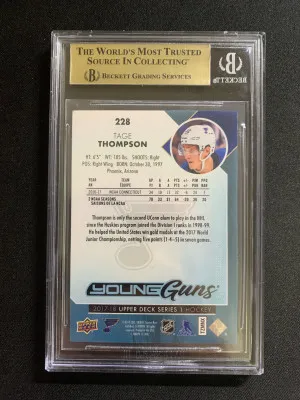 Tage Thompson Young Guns BGS 9.5 back