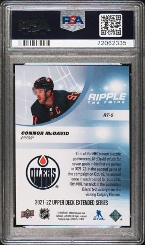 2021 Upper Deck Extended Series Ripple The Twine Connor Mcdavid Ripple The Twine back
