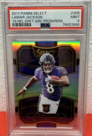 Lamar Jackson 2017 Select XRC Psa 9 front