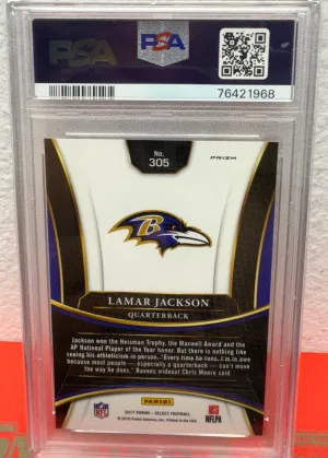 Lamar Jackson 2017 Select XRC Psa 9 back