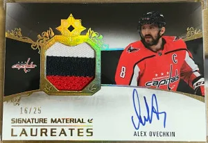 Alex Ovechkin Signature Material Laureates Patch Auto /25 front