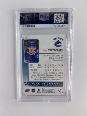 Elias Pettersson 2018-19 UD Young Guns YG RC #248 PSA !0 back