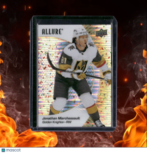 2023-24 Upper Deck Allure Jonathan Marchessault Gold Glitter Bomb 155/199 #92 front