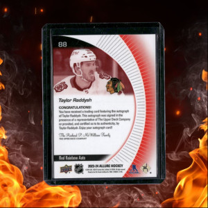 2023-24 Upper Deck Allure Taylor Raddysh Red Rainbow Rookie Auto #88 back