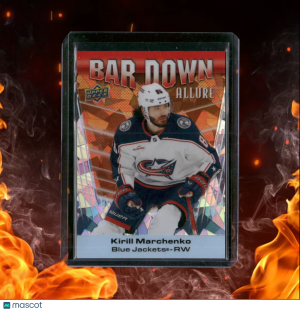 2023-24 Upper Deck Allure Kirill Marchenko Bar Down - Orange Rookie 227/399 front