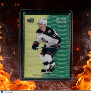 2023-24 Upper Deck Allure Adam Fantilli Color Flow Yellow - Green Rookie #CF-5 front