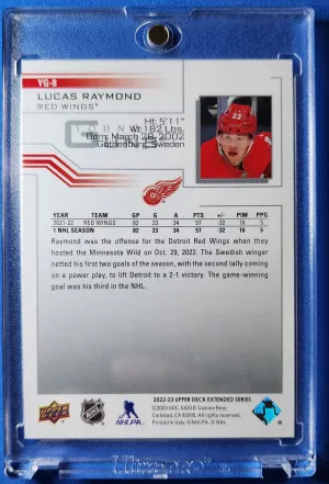 Lucas Raymond Upper Deck 2001-02 Retro Young Guns (SSP) back