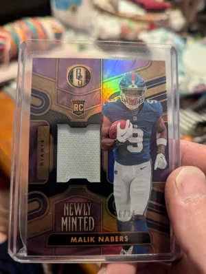 2024 Gold Standard Newly Minted Malik Nabers RP /24 front