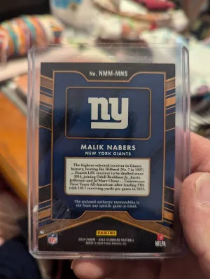 2024 Gold Standard Newly Minted Malik Nabers RP /24 back