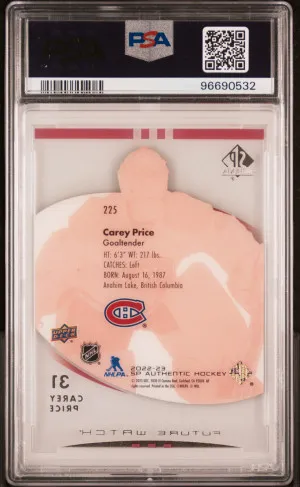 2022 Sp Authentic Retro Acetate Future Watch Carey Price Retro Acetate Future Watch POP 1 back