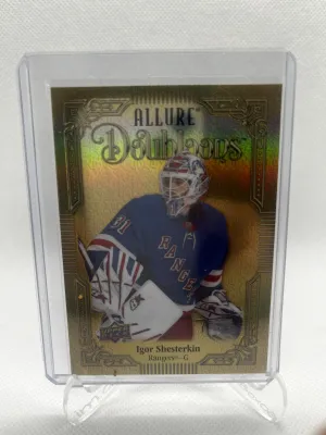 2023-24 Upper Deck Allure Igor Shesterkin Doubloons Gold Rangers New York SSP front