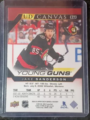 Jake Sanderson Young Guns Canvas back