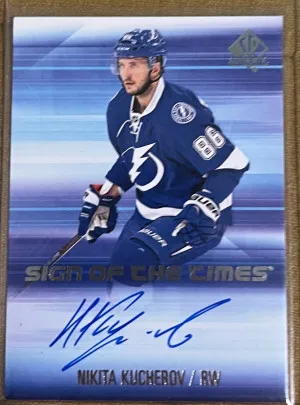 Nikita Kucherov Sp Authentic Sign Of The Times Auto front