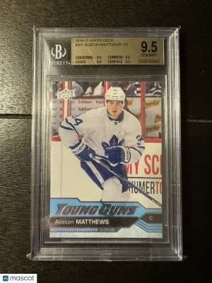 2016-17 Upper Deck Auston Matthews Young Guns RC #201 BGS 9.5 front