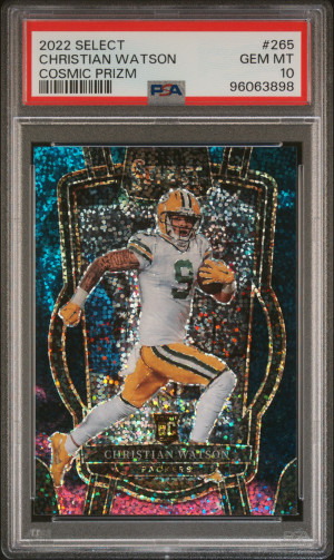 2022 Panini Select Rookie Christian Watson Cosmic Prizm POP 6 front