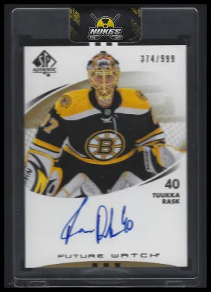 2007 SP Authentic Tuuka Rask Future Watch Auto /999 front
