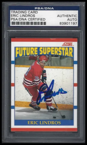 1990 Eric Lindros Score Future Superstar Auto PSA/DNA Certified front