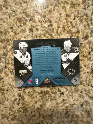 Jeremy Roenick Mike Modano Black Patch  /5 back