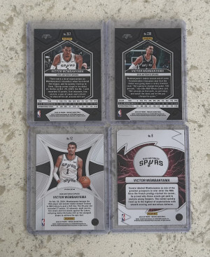 2023-24 Panini Mosaic Victor Wembanyama RC Lot - Base, Parallels and Inserts back