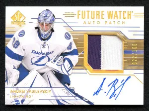 2014 SP Authentic Future Watch Auto Patch Andrei Vasilevskiy RC /100 front