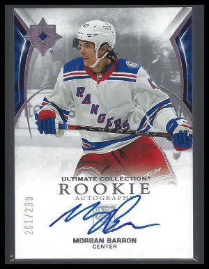 2021-22 Morgan Barron Rookie Auto /299  Ultimate Collection Hockey front
