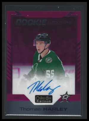 2020-21 Thomas Harley Matte Pink Rookie Auto O-Pee-Chee Platinum front