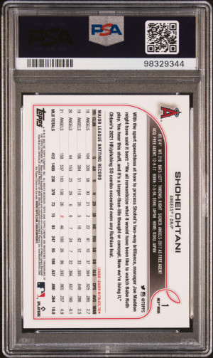 2022 Topps Chrome Logofractor Edition Shohei Ohtani back