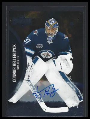 2021-22 Skybox Metal Universe Silver Auto Connor Hellebuyck #85 Auto front