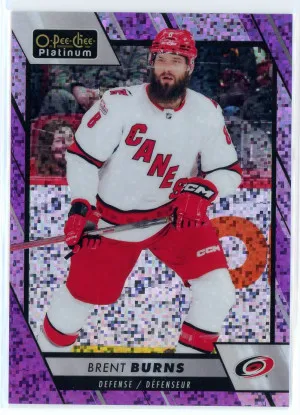 2023-24 O-Pee-Chee Platinum #46 Brent Burns Violet Pixels /299 front