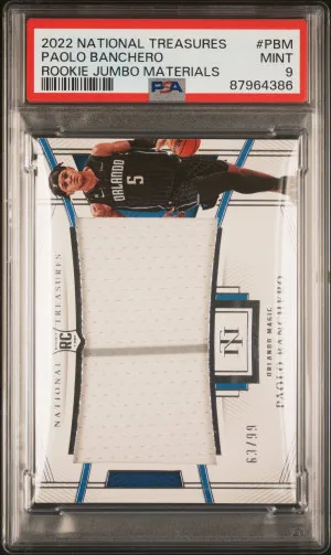 2022 Panini National Treasures Rookie Jumbo Materials Paolo Banchero front