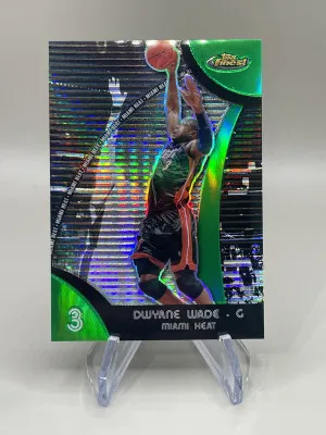 2008 Topps Finest Dwyane Wade Green Refractor /149 🔥 front