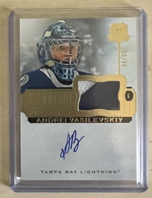 Andrei Vasilevskiy The Cup Signature Materials Patch Auto /99 front