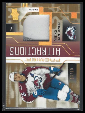 2021-22 Upper Deck Premier - Premier Attractions Jersey Relics Patch #PA-MR Mikko Rantanen /35 front