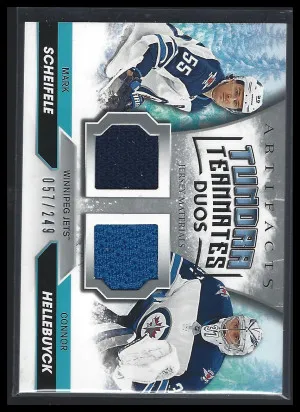 2013-14 Upper Deck Artifacts Tundra Teammates Duos Scheifele Hellebuyck /249 front