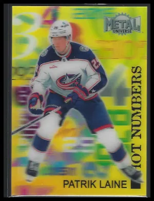 2022-23 Skybox Metal Universe Hot Numbers Patrik Laine #HN-11 front