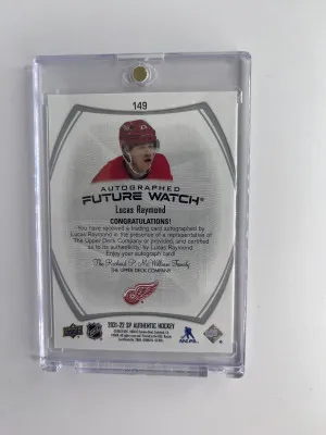 Lucas Raymond 2021-22 SP Authentic Autographed Future Watch Auto Rookie back