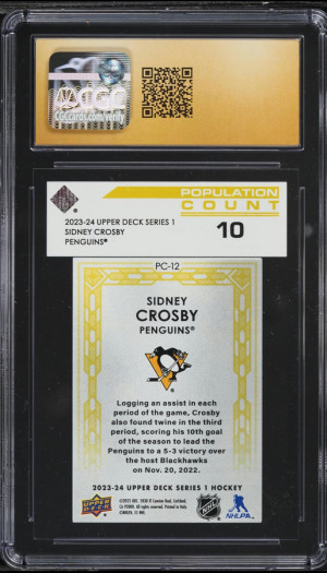 2023 Sidney Crosby Series 1 Population Count 10 CSG Pristine back