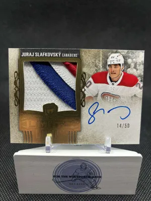 Juraj Slafkovsky 2022-23 The Cup Limited Logos /50 Game Used Patch front