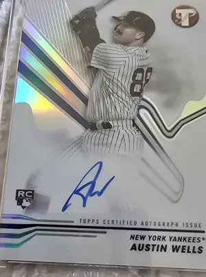 2024 Topps Pristine Austin Wells Rookie Autograph front