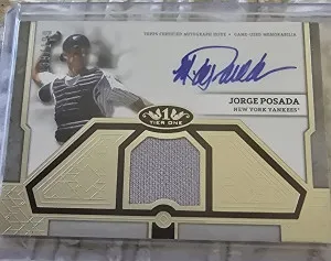 2024 Topps Tier One Jorge Posada Autograph/relic 139/199 front