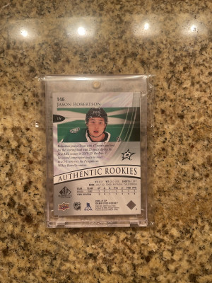2020-21 SP Game Used Authentic Rookies /21 Jason Robertson Rookie RC back