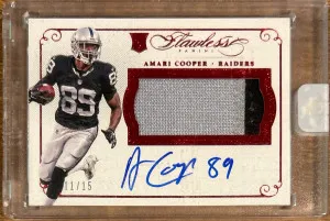 2015 Panini Flawless - Rookie Patches Autographs Red - Amari Cooper RPA /15 RARE front