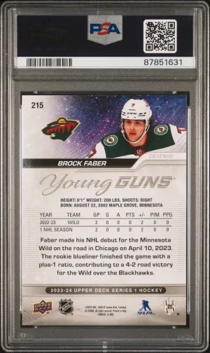 2023 Upper Deck Brock Faber back